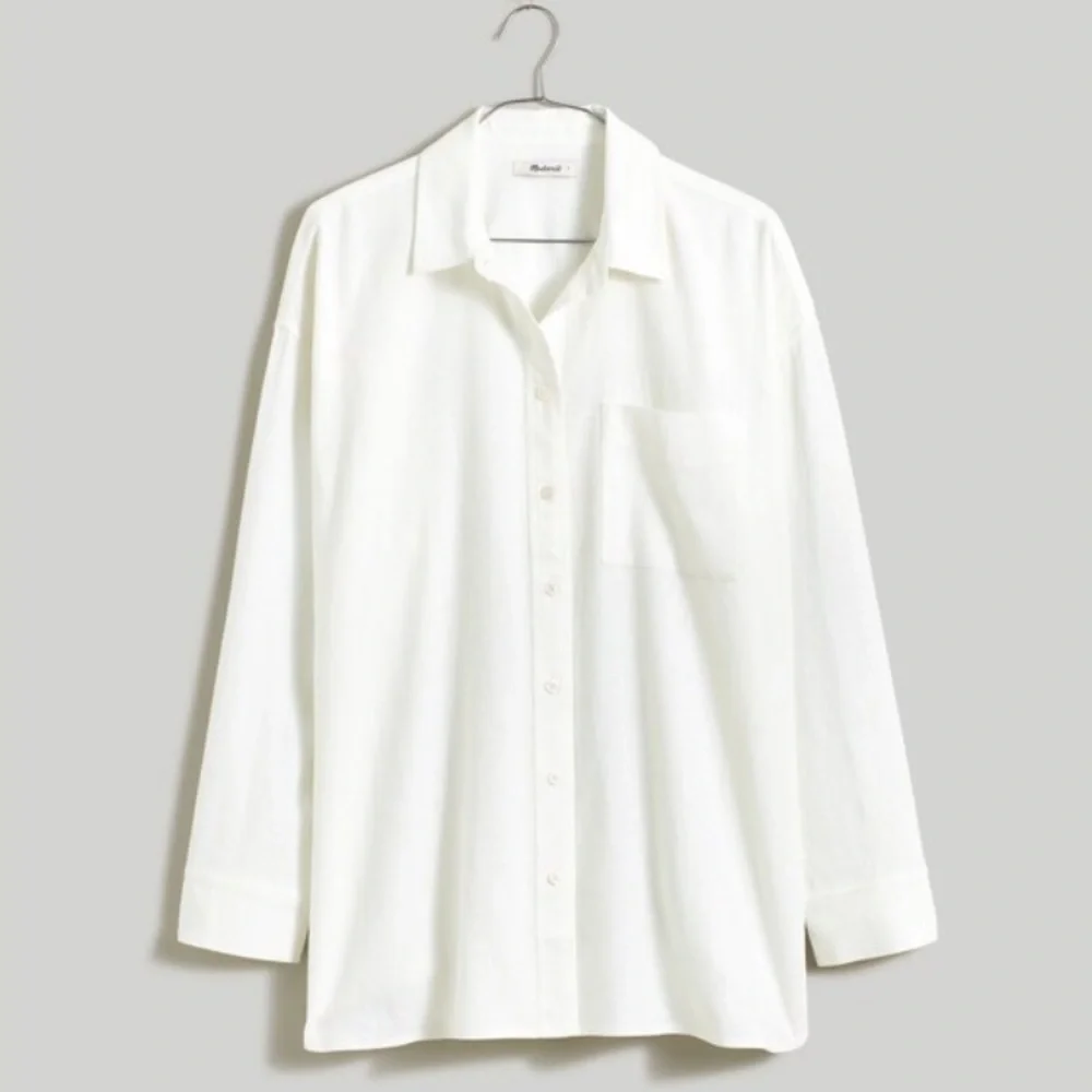Madewell The Linen-Blend Oversized Shirt - size M - NWT - Picture 2 of 5